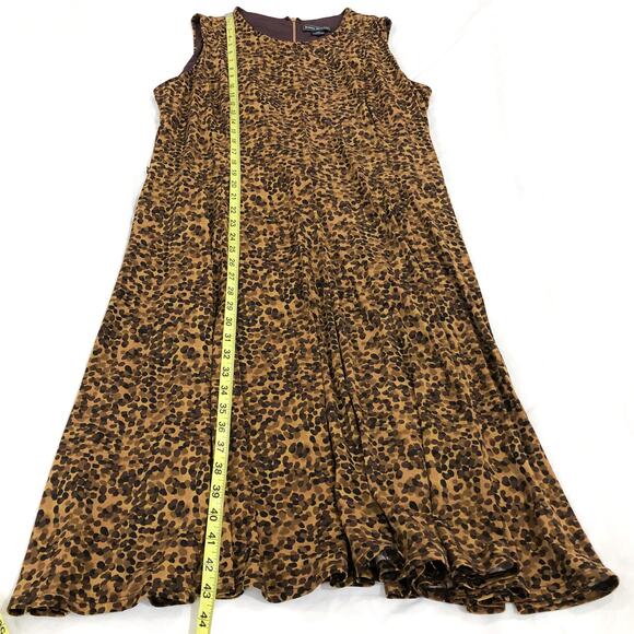 Jessica Howard Brown Spotted Leopard Print Midi Dress - Picture 7 of 8